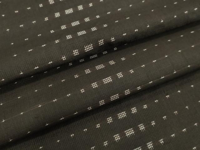 平和屋着物●本場大島紬　9マルキ　間道　黒地　正絹　逸品　DAAV1148tw