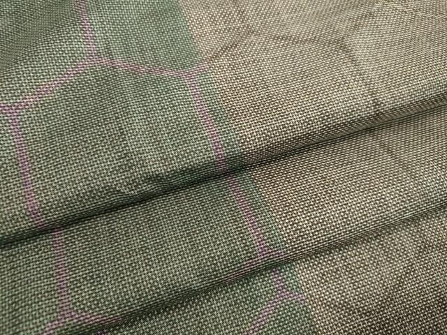 平和屋着物●本場大島紬　7マルキ　亀甲間道　正絹　逸品　DAAV1159tw