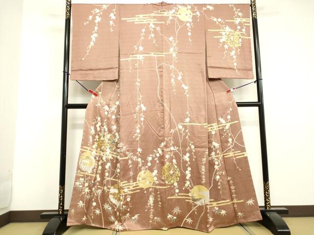 平和屋着物●訪問着　雪輪枝花文　金彩　ますいわ屋扱い　正絹　逸品　未使用　DAAV1161tw