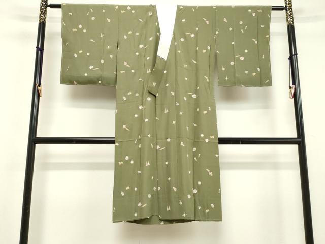 平和屋着物●長襦袢　無双仕立て　猫　正絹　逸品　CAAT7142vf 平和屋着物○長襦袢 無双仕立て 猫 正絹 逸品 CAAT7142vf