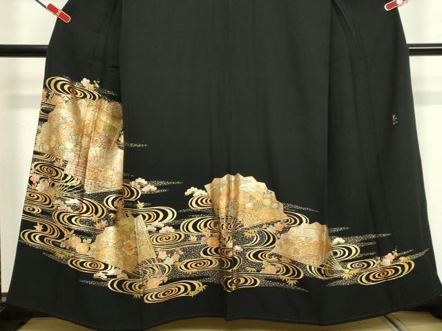 平和屋着物○ 金彩友禅 卓越技能者・名工・和田光正 黒留袖 束ね熨斗