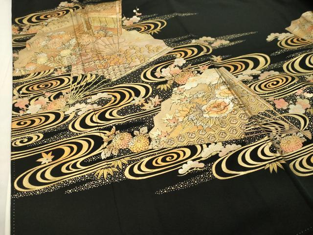 平和屋着物○金彩友禅 卓越技能者・名工・和田光正 黒留袖 松竹梅吉祥