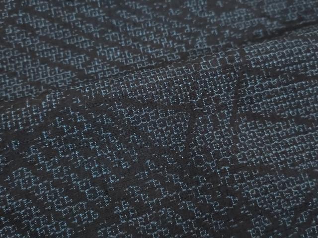 平和屋着物○本場結城玉紬 80亀甲 幾何学文様 やまと誂製