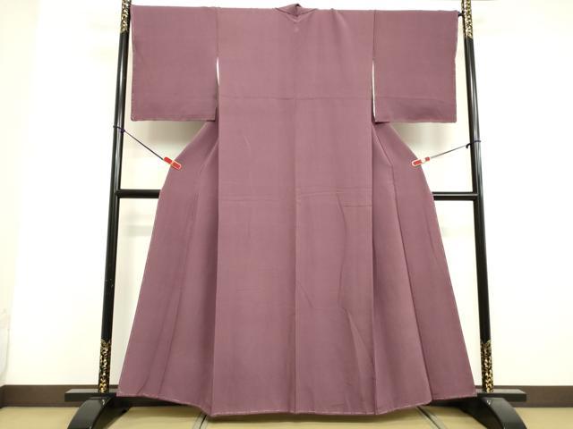 平和屋着物▽上質な紬　単衣　色無地　撫子色　正絹　逸品　AAAZ3989jh 平和屋着物▽上質な紬 単衣 色無地 撫子色 正絹 逸品 AAAZ3989jh