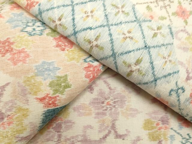 平和屋着物●小千谷紬　切嵌吉祥文　正絹　逸品　DAAV1288tw