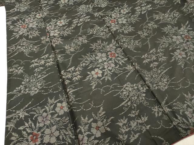 平和屋着物○本場大島紬 草花文 正絹 逸品 DAAV1300tw