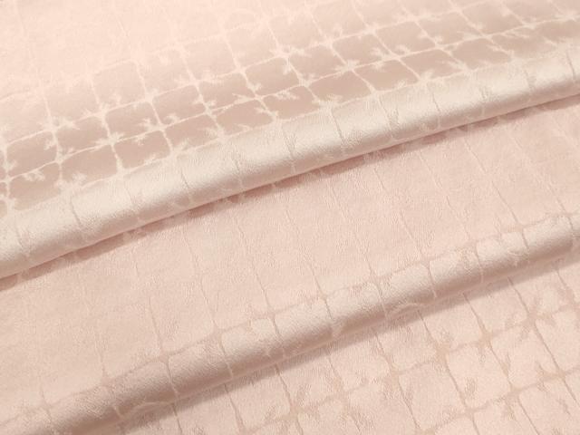 平和屋着物●上質な色無地　市松地紋　薄桜色　正絹　逸品　DAAV1335tw