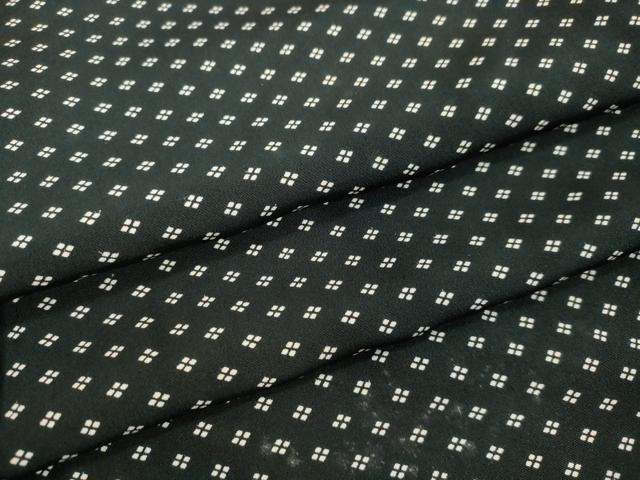 平和屋着物○江戸小紋 菱文 黒地 正絹 逸品 DAAV1345tw