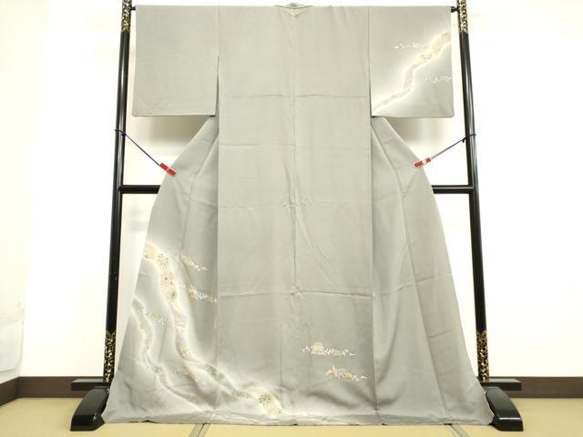 平和屋着物●訪問着　正倉院花鳥文　暈し染め　金彩　ロング丈　正絹　逸品　DAAV1372tw