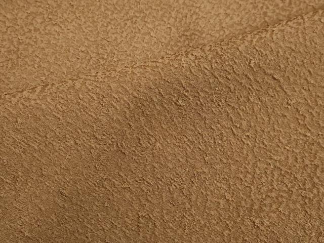 平和屋着物○上質な色無地 紋意匠 枯茶色 正絹 逸品 DAAV1378tw