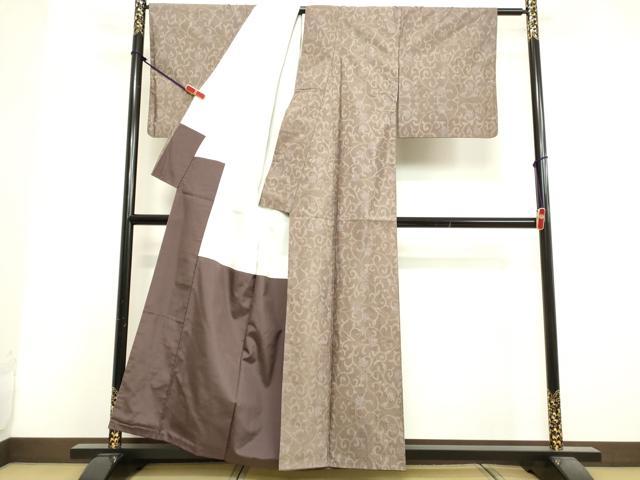 平和屋着物○本場大島紬 9マルキ 更紗花唐草文 正絹 逸品 DAAV1404tw 平和