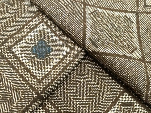 平和屋着物●本場大島紬　龍郷絣　花菱文　正絹　逸品　DAAV1406tw