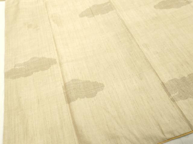 平和屋着物○本場結城紬 重要無形文化財 100亀甲 雲文 正絹 逸品