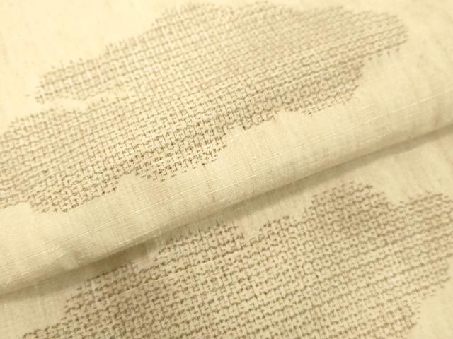 平和屋着物○本場結城紬 重要無形文化財 100亀甲 雲文 正絹 逸品