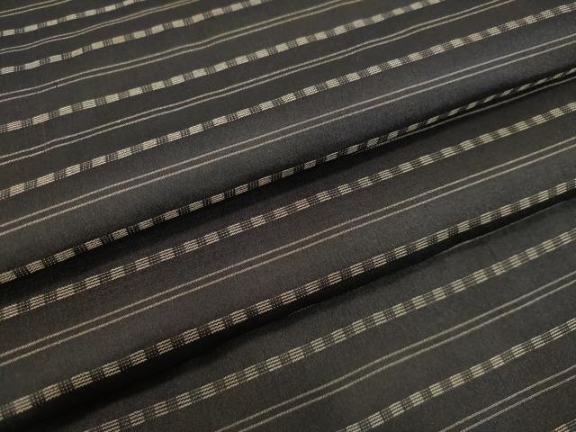 平和屋着物●男性　紬　横段文　正絹　逸品　DAAV1448tw