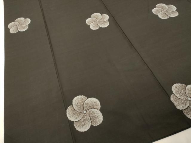 平和屋着物○本場大島紬 9マルキ 地空き 舞花文 正絹 逸品 DAAV1454tw