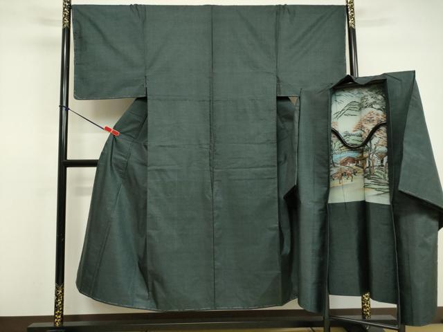 平和屋着物●男性　本場大島紬　アンサンブル　120亀甲　総詰め　正絹　逸品　未使用　DAAV1480tw