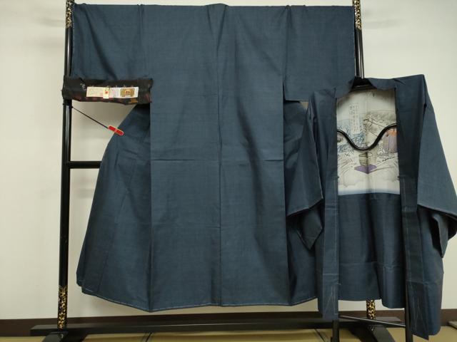 平和屋着物●男性　本場大島紬　アンサンブル　100亀甲　総詰め　田中秋吉作　証紙付き　正絹　逸品　DAAV1482tw