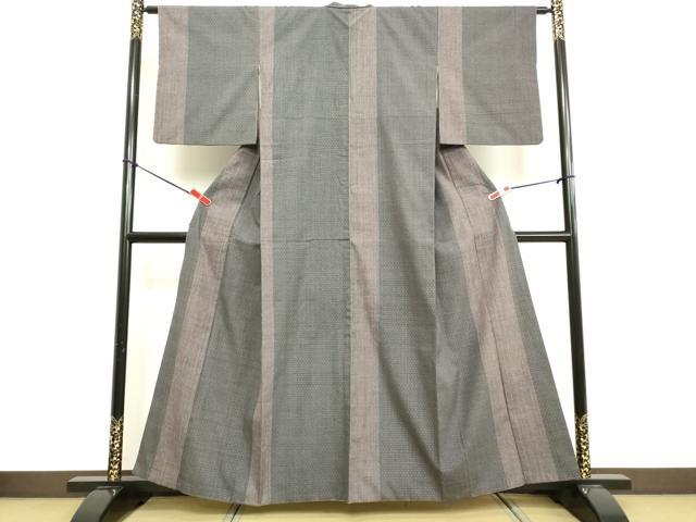 平和屋着物○本場結城紬 重要無形文化財 結城紬 蚊絣 間道 正絹