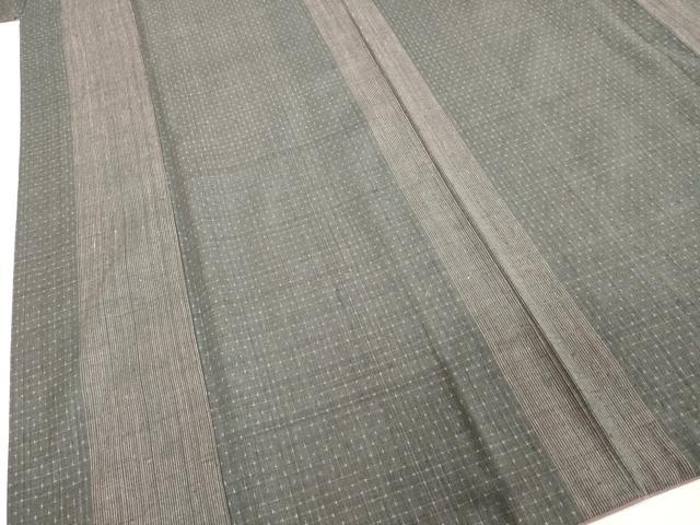 平和屋着物○本場結城紬 重要無形文化財 結城紬 蚊絣 間道 正絹
