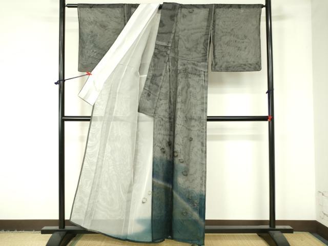 平和屋着物▽訪問着 無双 紗袷 紗×紗 雫 正絹 逸品 DAAW0300opの通販は