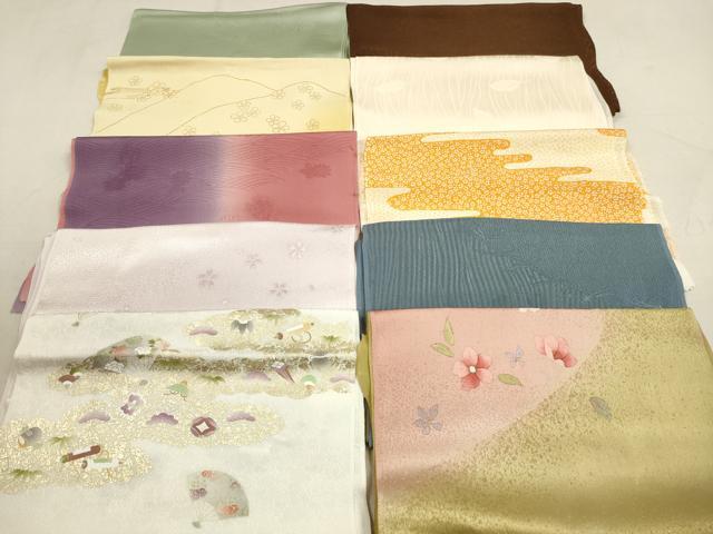 平和屋着物★和装小物　帯揚げ10枚セット　正絹　逸品　DAAV2451xg