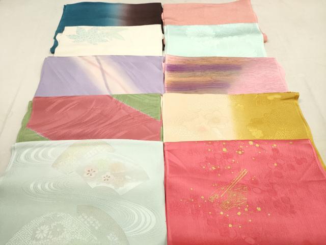 平和屋着物★和装小物　帯揚げ10枚セット　正絹　逸品　DAAV2453xg