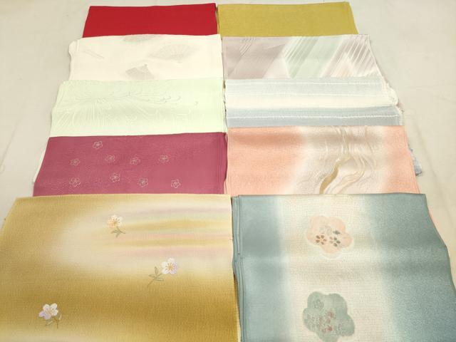 平和屋着物★和装小物　帯揚げ10枚セット　正絹　逸品　DAAV2454xg