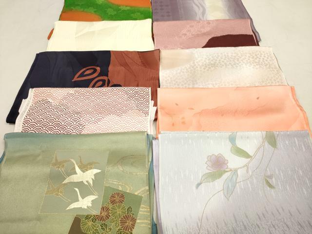 平和屋着物★和装小物　帯揚げ10枚セット　正絹　逸品　DAAV2462xg