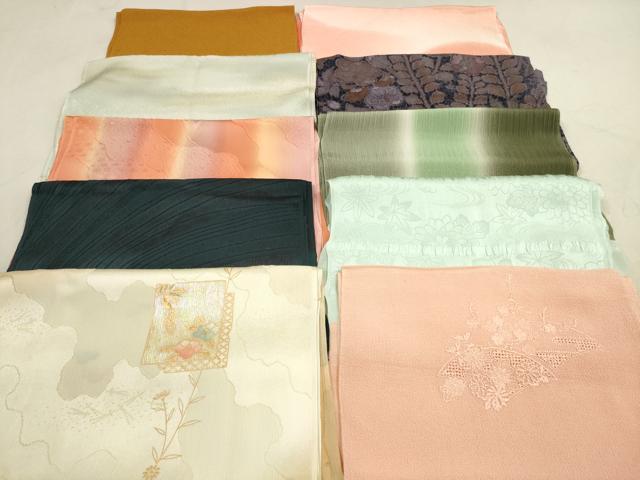 平和屋着物★和装小物　帯揚げ10枚セット　正絹　逸品　DAAV2470xg