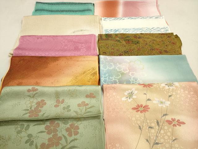 平和屋着物★和装小物　帯揚げ10枚セット　正絹　逸品　DAAV2477xg