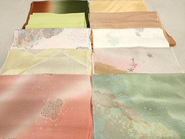 平和屋着物★和装小物　帯揚げ10枚セット　正絹　逸品　DAAV2491xg