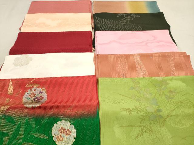 平和屋着物★和装小物　帯揚げ10枚セット　正絹　逸品　DAAV2499xg