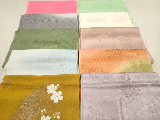 平和屋着物★和装小物　帯揚げ10枚セット　正絹　逸品　DAAV2508xg