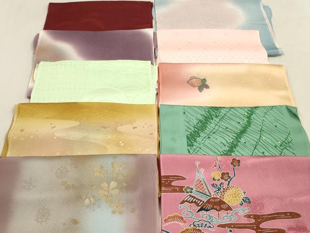 平和屋着物★和装小物　帯揚げ10枚セット　正絹　逸品　DAAV2510xg