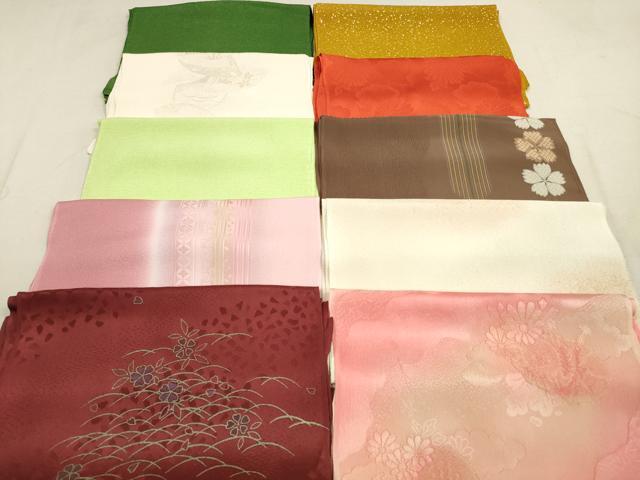 平和屋着物★和装小物　帯揚げ10枚セット　正絹　逸品　DAAV2512xg