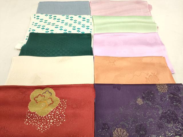 平和屋着物★和装小物　帯揚げ10枚セット　正絹　逸品　DAAV2515xg