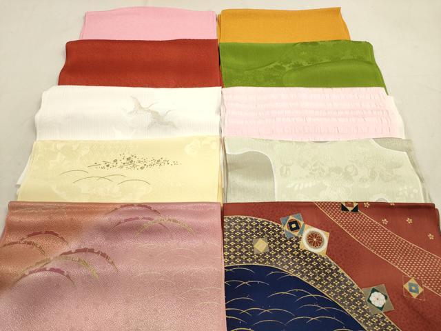 平和屋着物★和装小物　帯揚げ10枚セット　正絹　逸品　DAAV2516xg