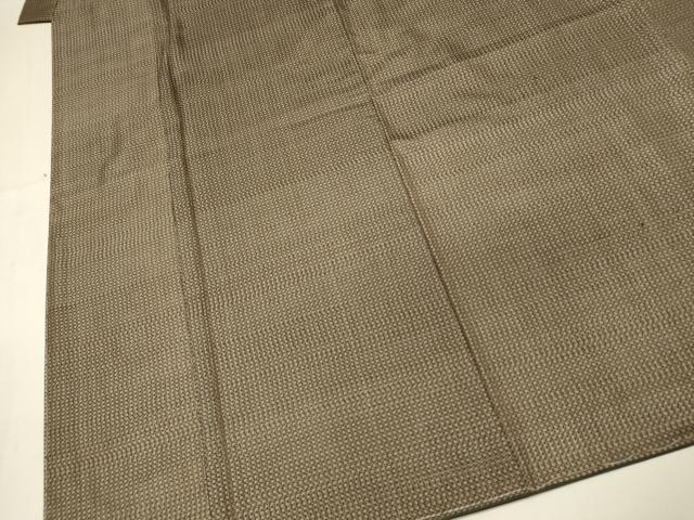 平和屋着物●男性　本場大島紬　格子　正絹　逸品　未使用　DAAV2743qp