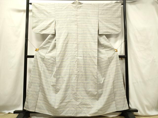 平和屋着物○本場大島紬 白大島 7マルキ 流水花文 正絹 逸品 DAAS3341ps