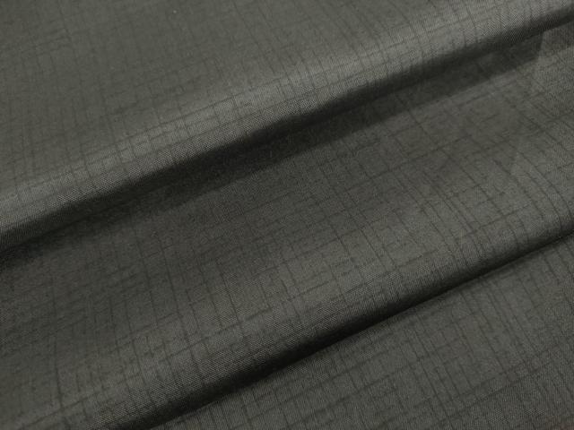 平和屋着物▽男性　本場染大島紬　単衣　消炭色　正絹　逸品　DAAV3030du