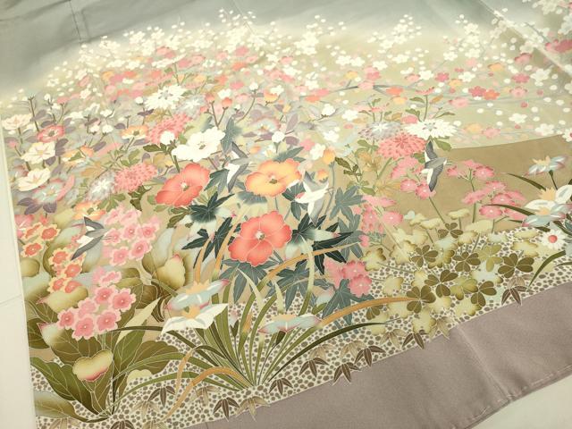 平和屋着物○京加賀友禅 松本健一 色留袖 花鳥文 暈し染め