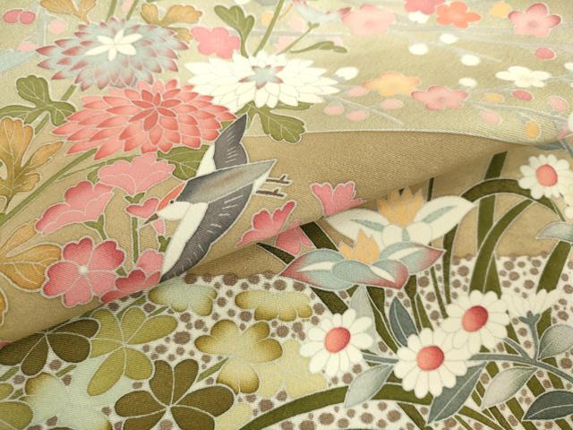 平和屋着物○京加賀友禅 松本健一 色留袖 花鳥文 暈し染め