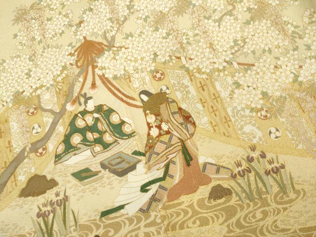 平和屋着物○松尾光琳 色留袖 花見詩 金彩 正絹 逸品 DAAV3104du