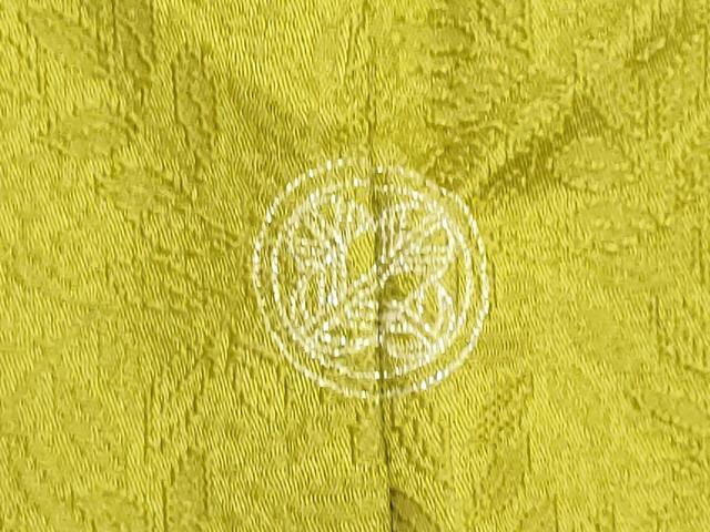 平和屋着物●上質な色無地　南天地紋　オリーブ色　正絹　逸品　DAAV3105du 平和屋着物○上質な色無地 南天地紋 オリーブ色 正絹 逸品 DAAV3105du