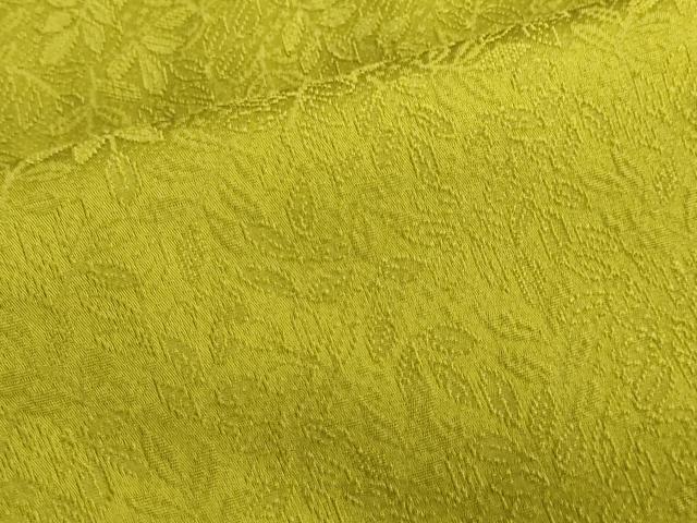 平和屋着物○上質な色無地 南天地紋 オリーブ色 正絹 逸品 DAAV3105du