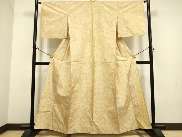 平和屋着物▽本場大島紬　単衣　吉祥花文　正絹　逸品　DAAV3129du