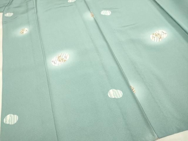 平和屋着物▽上質な小紋 単衣 花丸文 蛍暈し 反端付き 正絹 逸品