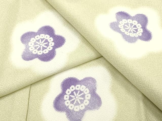 平和屋着物▽小紋　単衣　舞梅文　洗える着物　DAAV3168du