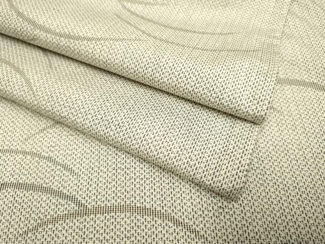 平和屋着物▽上質な紬　単衣　芝文　正絹　逸品　DAAV3169du